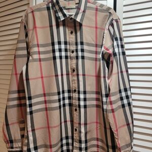 Burberry Classic Beige and Red Check Shirt.